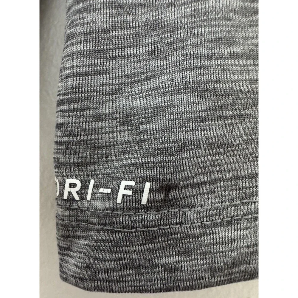 Nike Dri-FIT 12M Gray Pullover Logo Hooded Shirt Long Sleeve Unisex